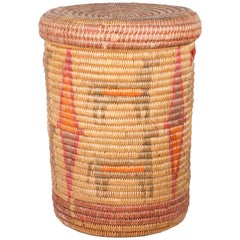 Vintage Jicarilla Apache Lidded Basket