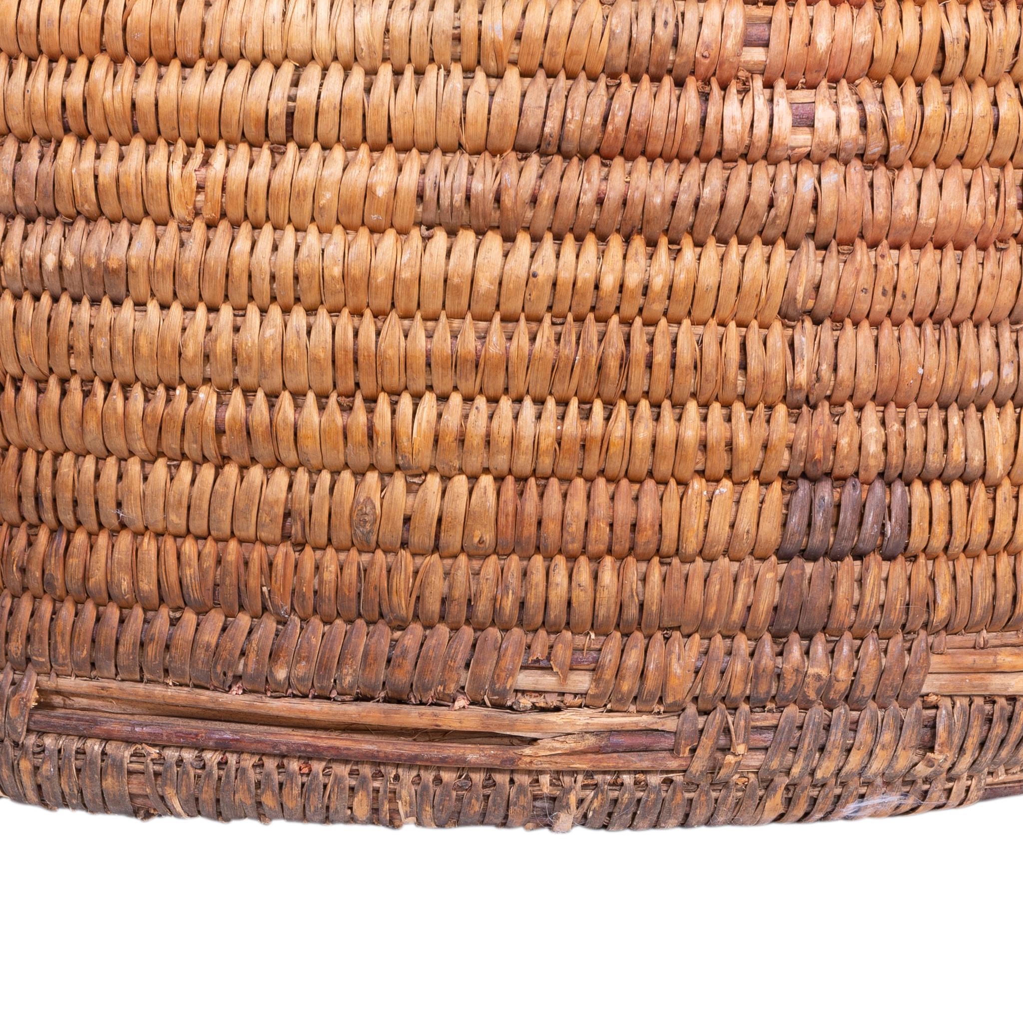 19th Century Jicarilla Lidded Storage Basket For Sale