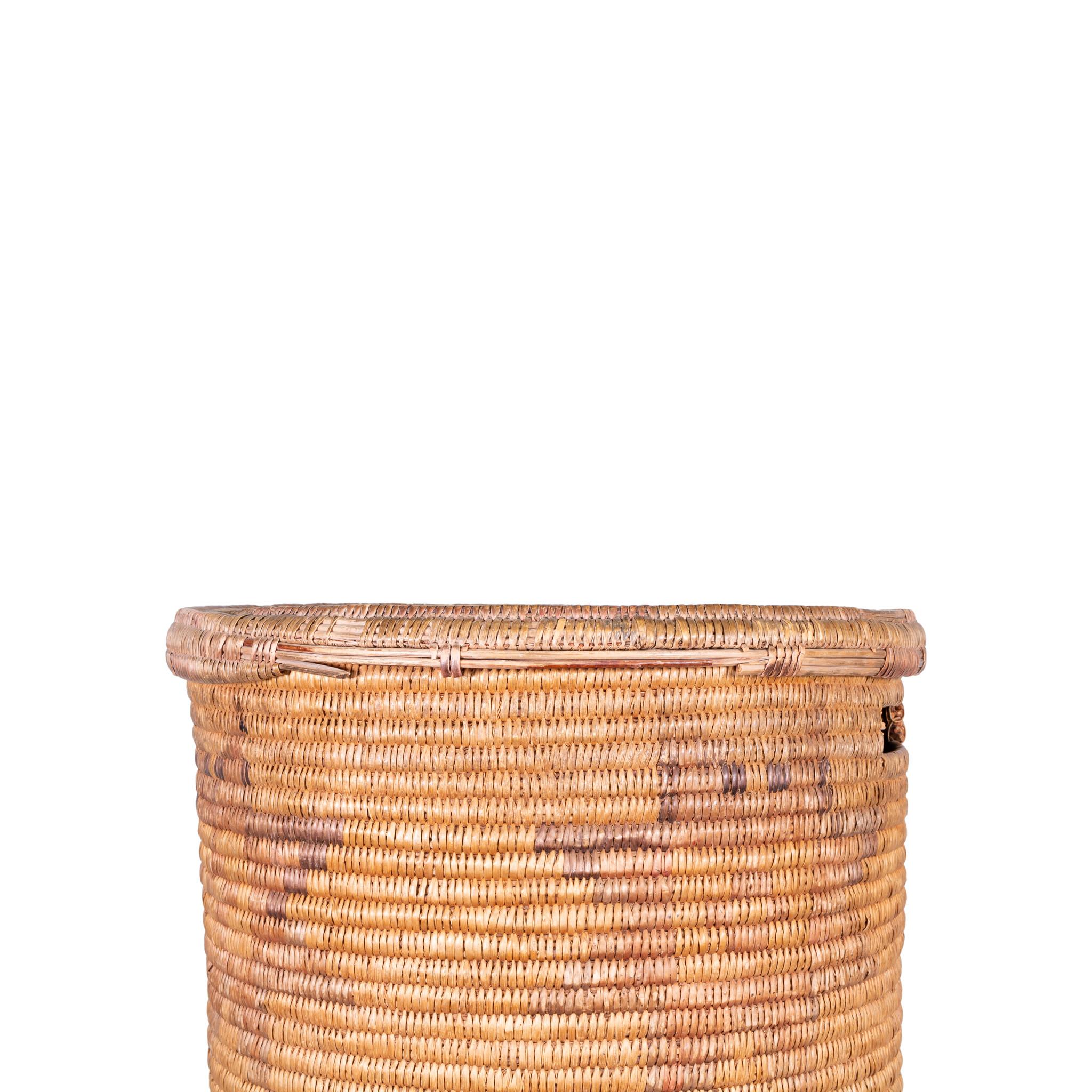 Other Jicarilla Lidded Storage Basket For Sale