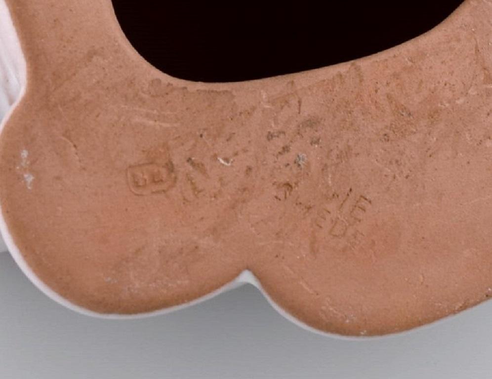 Late 20th Century Jie Ceramics, Sweden, Bulldog in Hand-Painted Glazed Ceramics