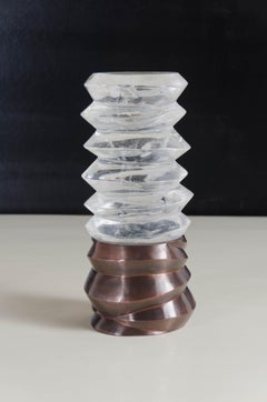 Jie Light in Crystal and Copper by Robert Kuo, Handmade, Limited Edition