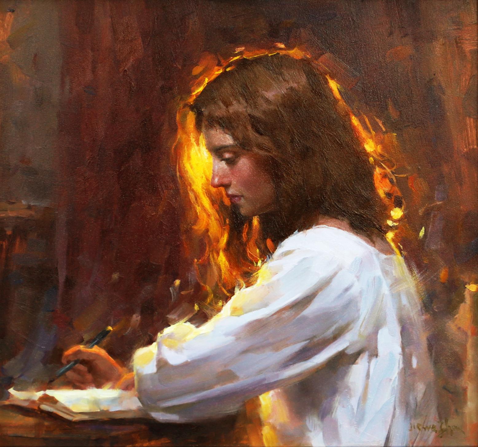 The Place for Secrets (Realismus), Painting, von Jie Wei Zhou