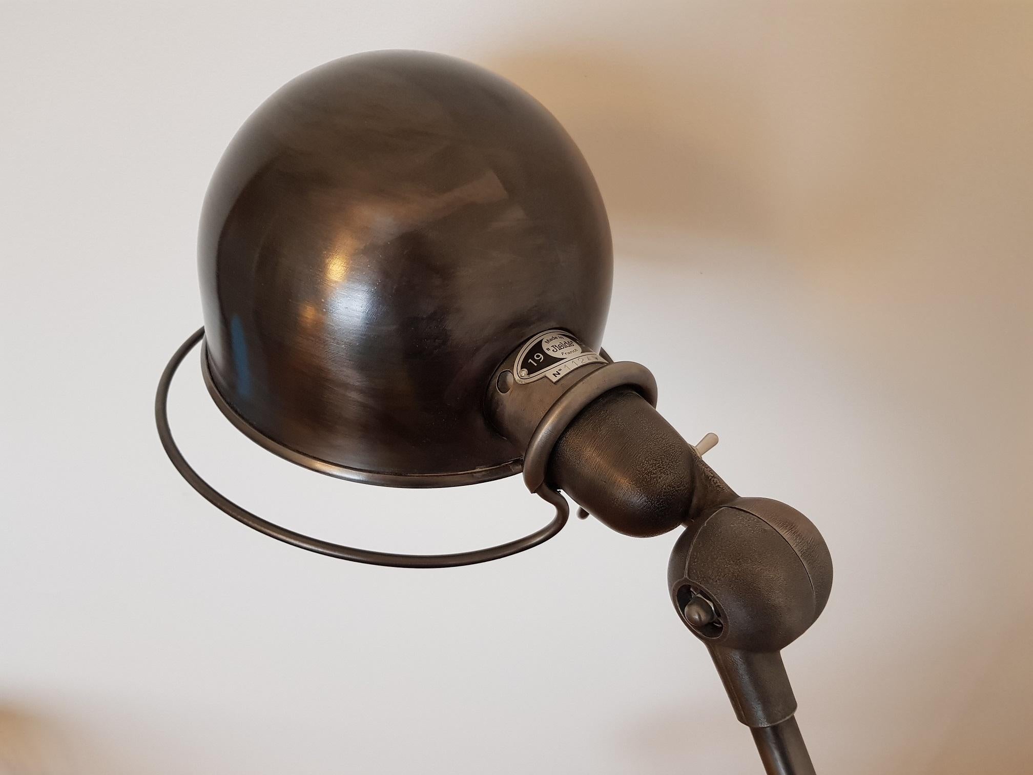 French Jieldé Restored Vintage 1950s 3-Armed Floor Lamp Design by Jean-Louis Domecq For Sale