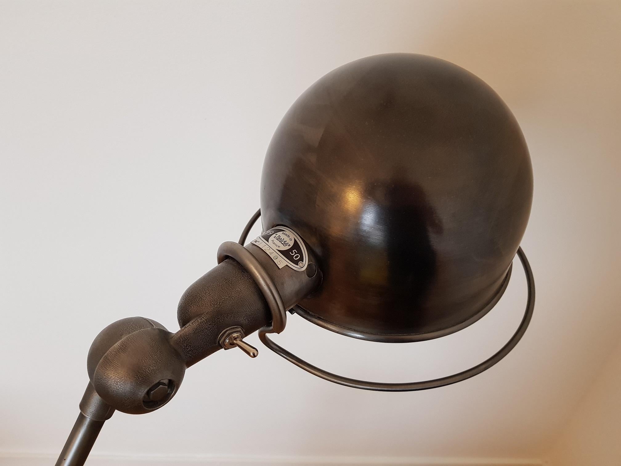 20th Century Jieldé Restored Vintage 1950s 3-Armed Floor Lamp Design by Jean-Louis Domecq For Sale