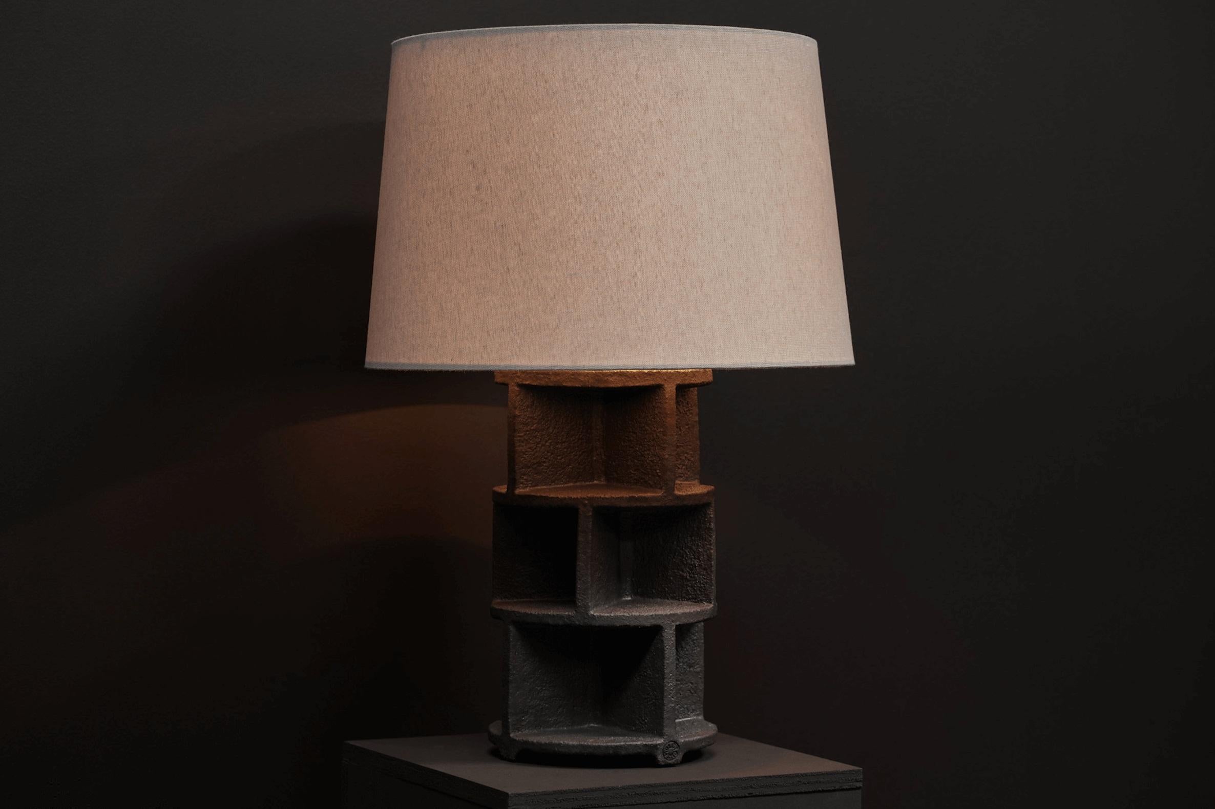 American Jig Ceramic Table Lamp For Sale