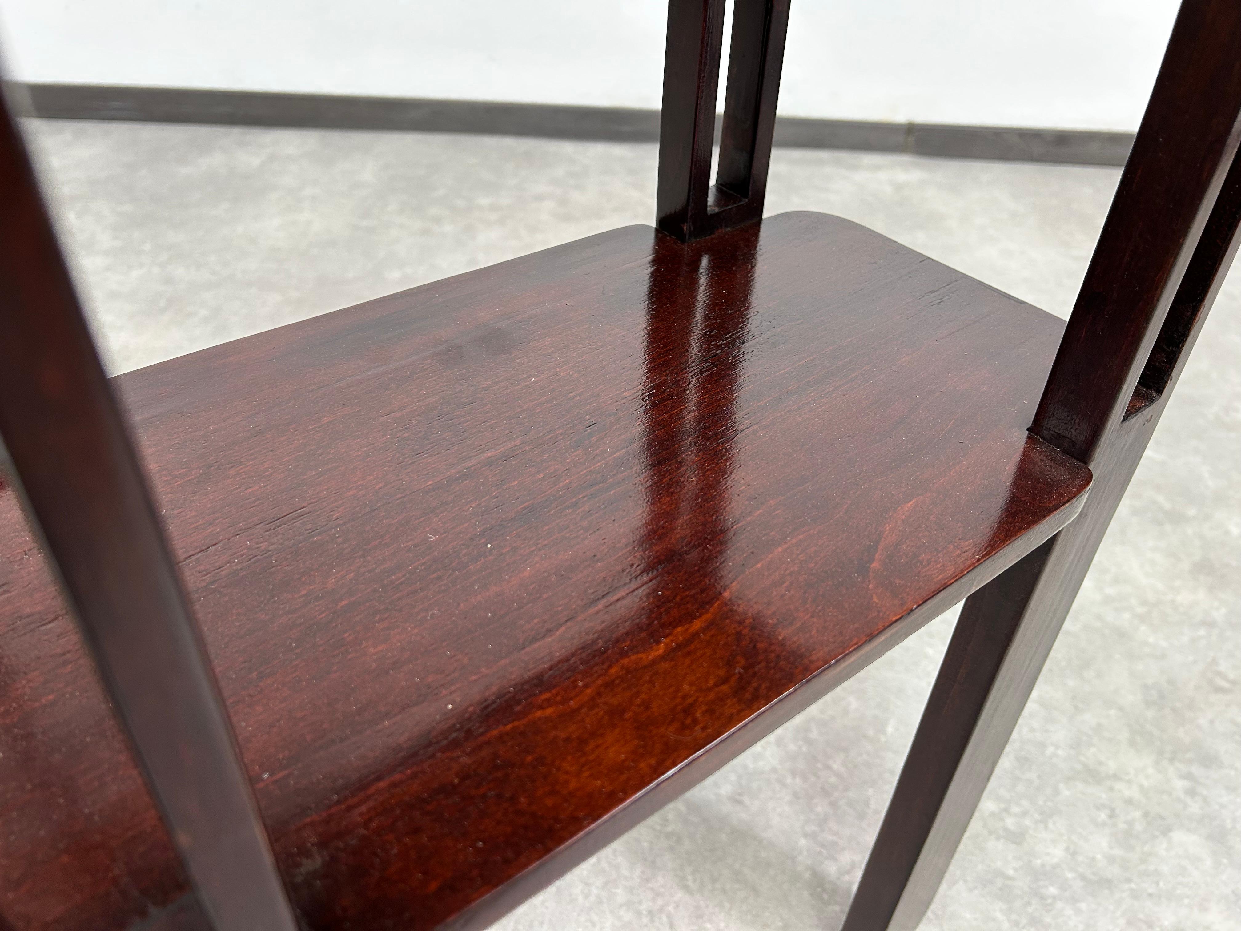Wood Jigendstil side table attr. to Josef Hoffmann For Sale