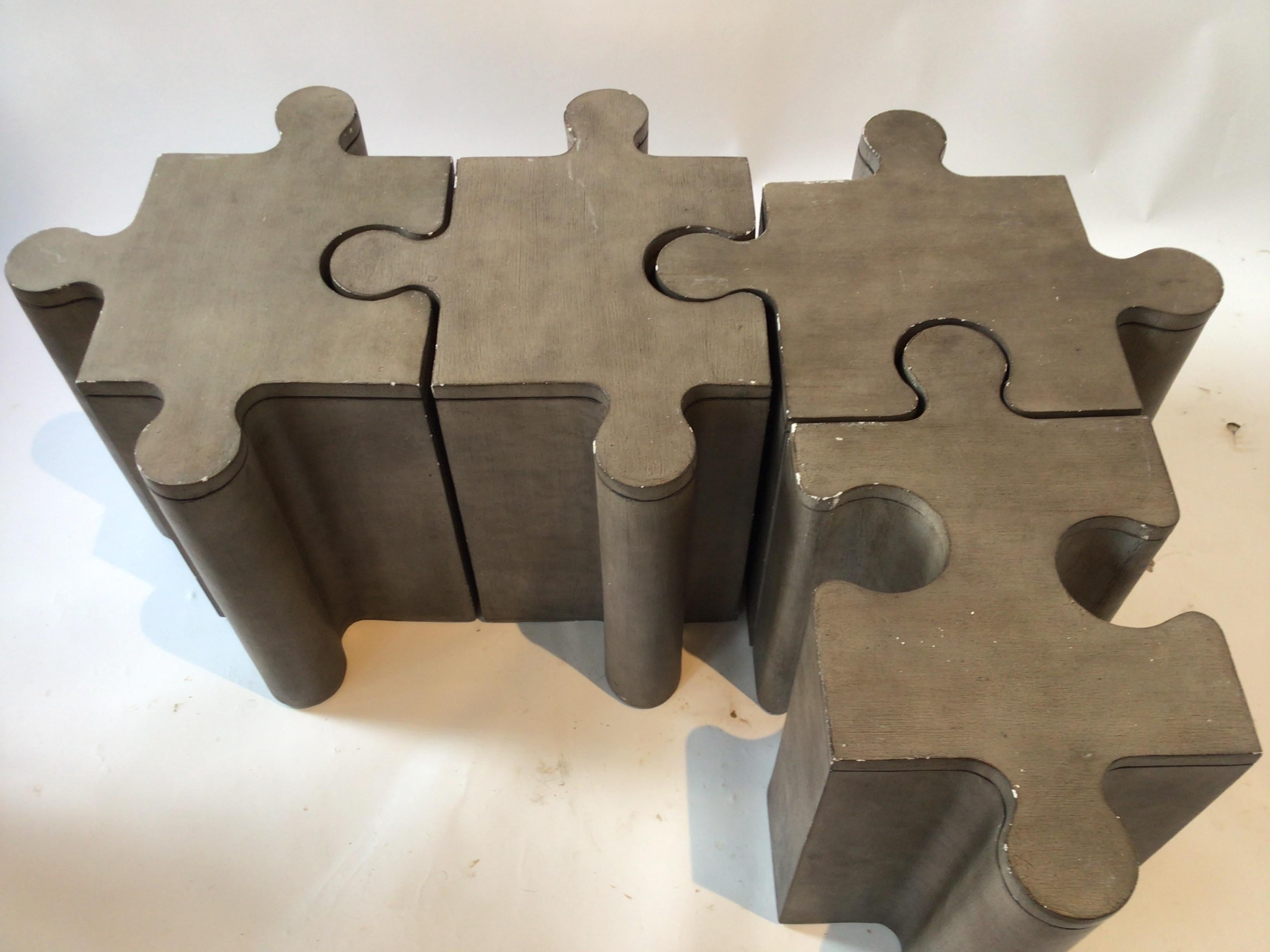 Contemporary Jigsaw Piece Coffee Table by Andrew Martin