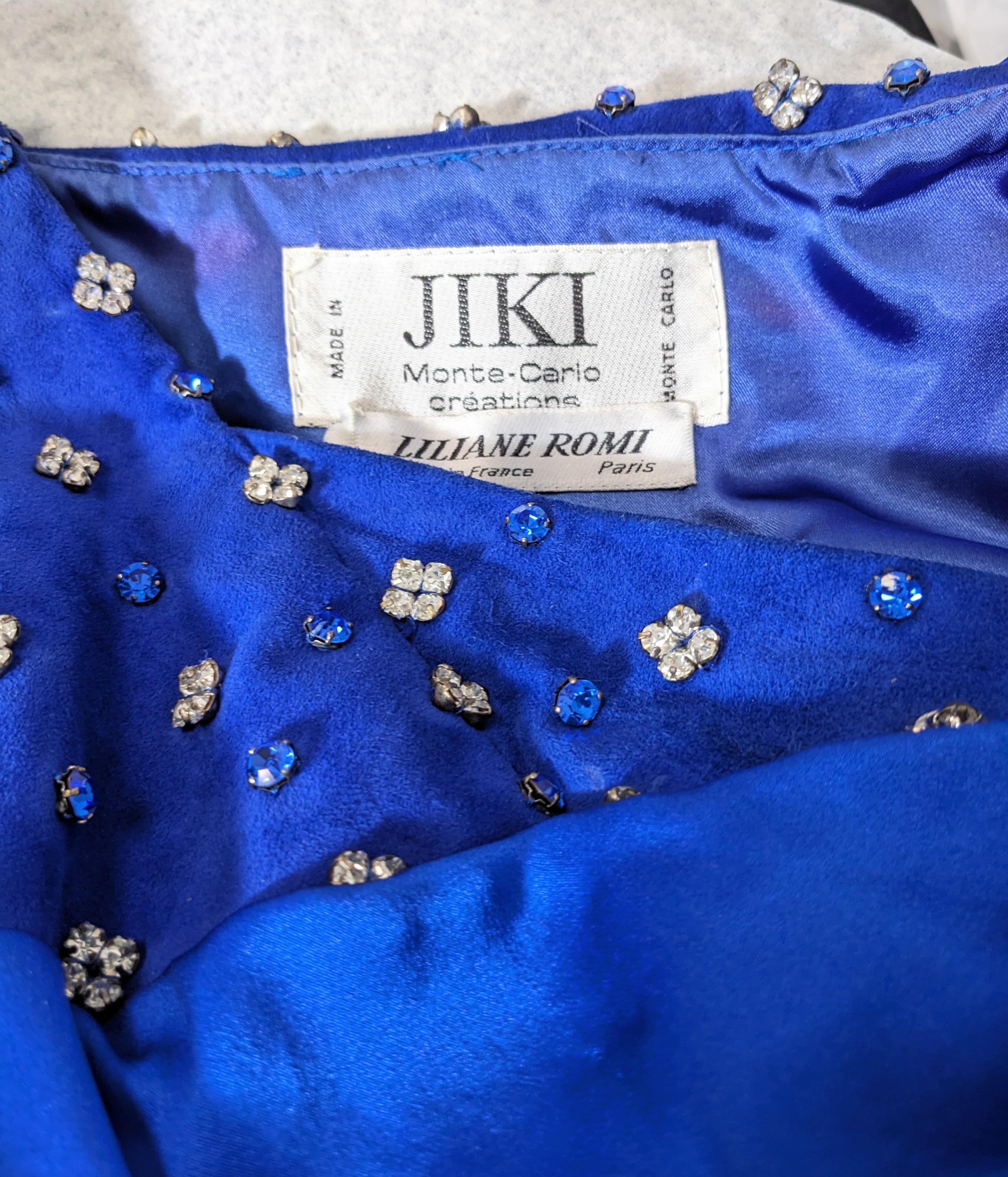 Jiki, Monaco Studded Suede and Satin Ensemble  For Sale 10