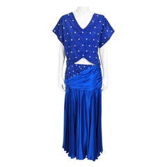 Jiki, Monaco Studded Suede and Satin Ensemble