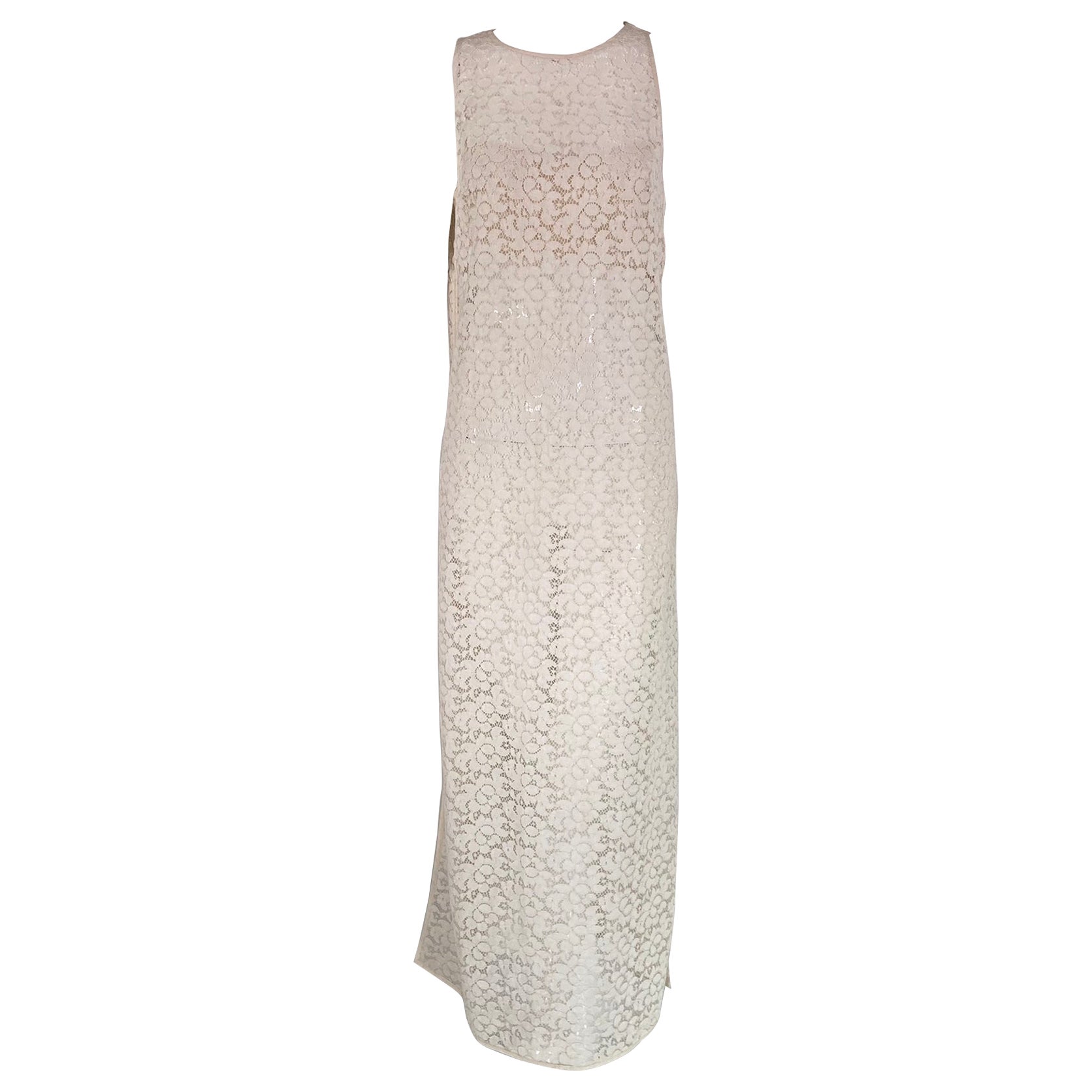 Jiki Monte Carlo Creations Maxi Vestido de Encaje Blanco con Capucha en venta