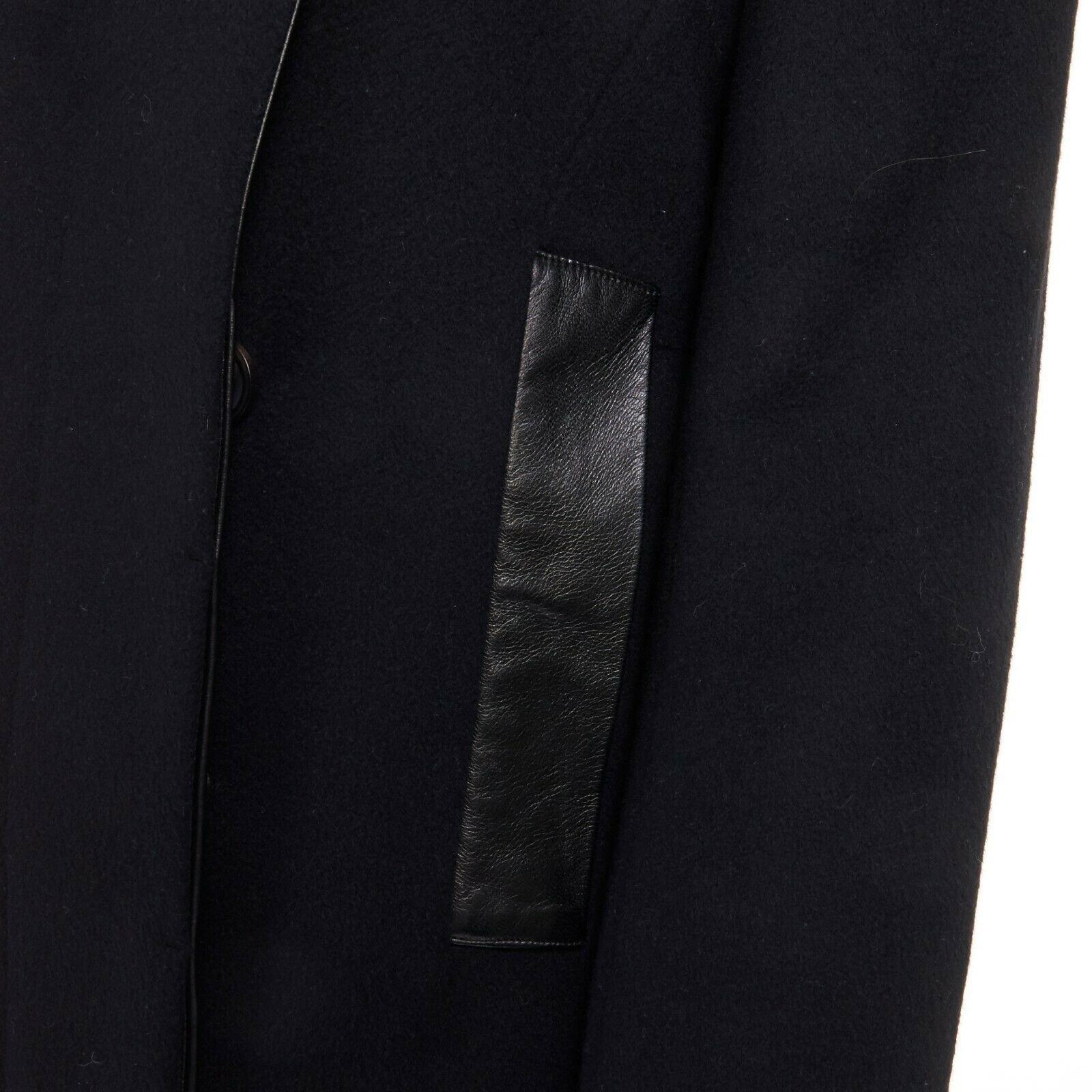 JIL SANDER 100% cashmere black collar pocket trim minimal jacket FR34 XS 4