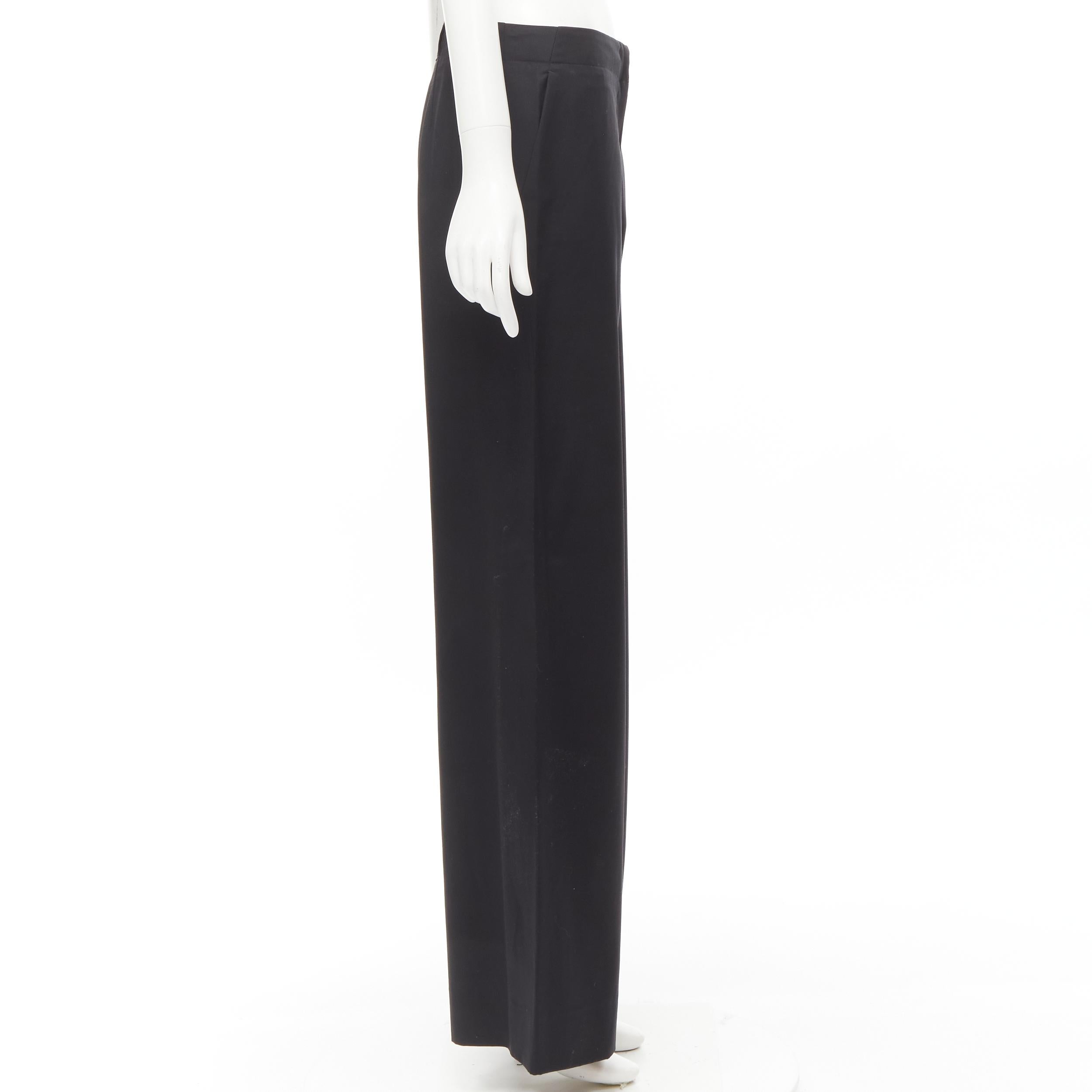 JIL SANDER 100% virgin wool black minimalist wide leg pants FR38 M In Excellent Condition In Hong Kong, NT