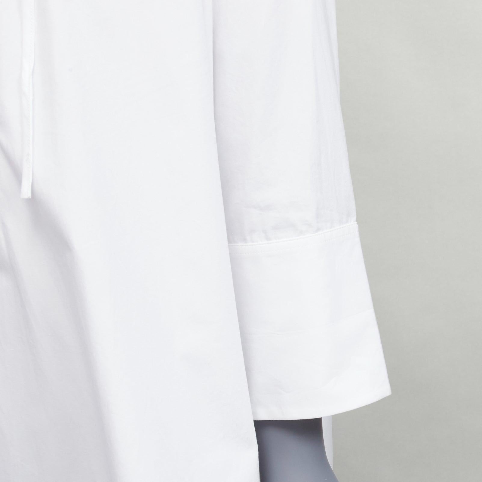 JIL SANDER 2018 white cotton tie button panelled tunic shirt dress FR32 XXS 3