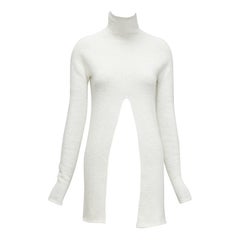 JIL SANDER 2020 jersey de cuello alto de lana virgen de mohair blanco FR34 XS
