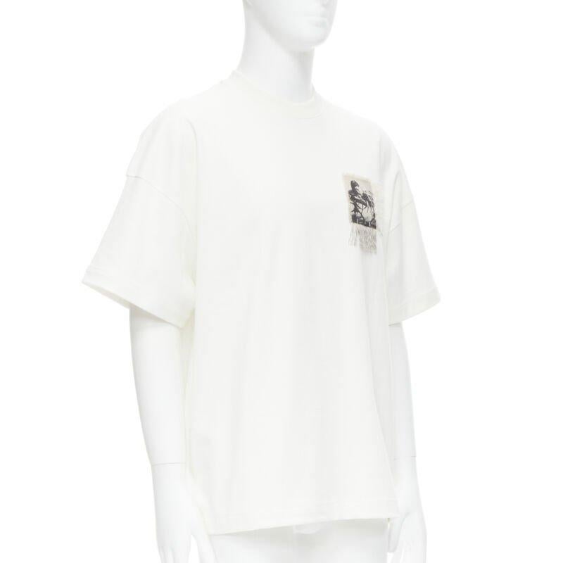 JIL SANDER 2021 Florence Henri Foto patchwork übergroßes kastenförmiges T-Shirt XS (Grau) im Angebot