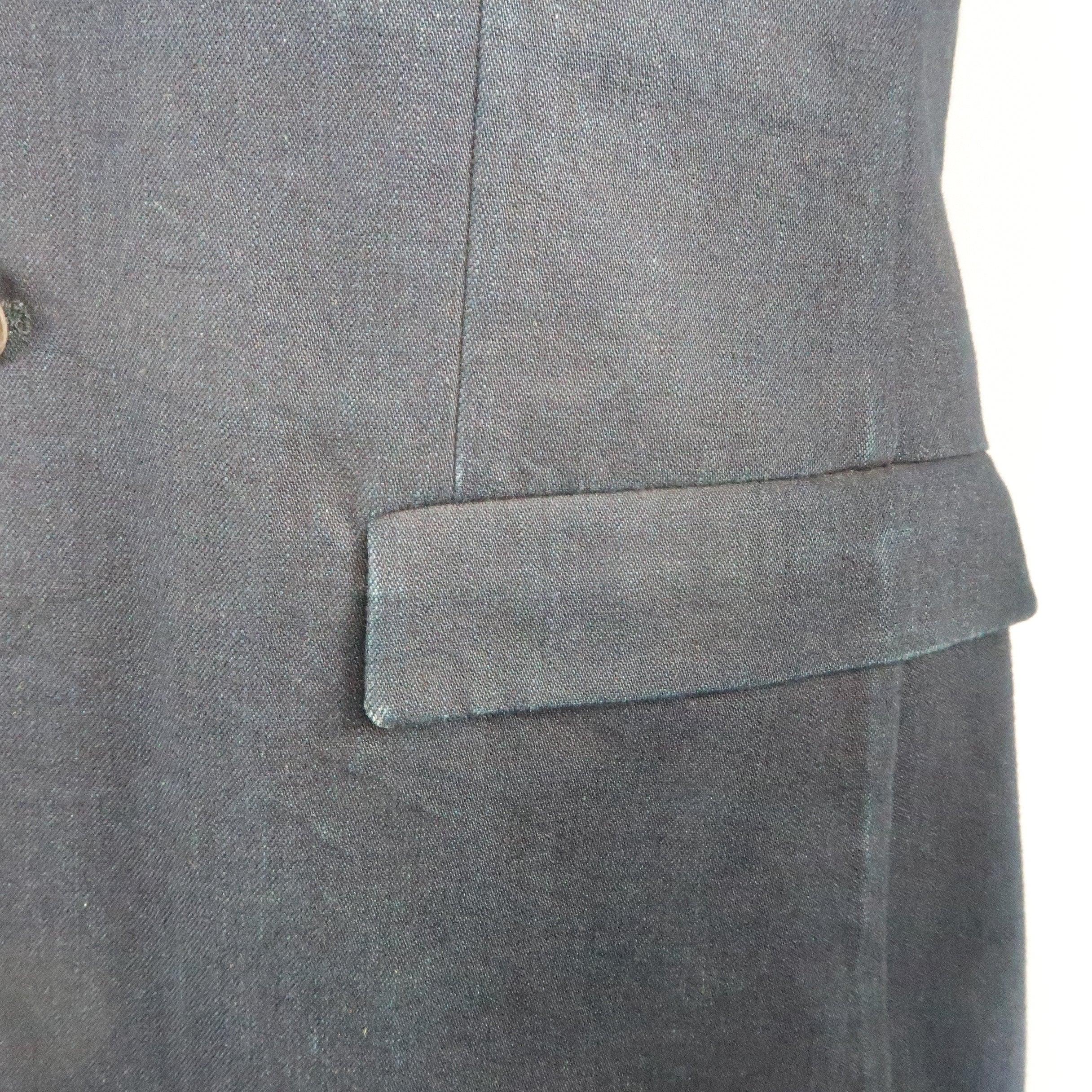 JIL SANDER 38 Indigo Solid Denim Sport Coat Jacket For Sale 1