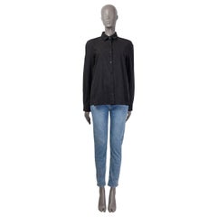 JIL SANDER Camicia Button Up grigio antracite in mohair 38 M