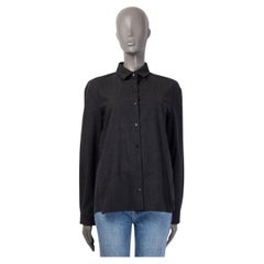 JIL SANDER anthrazitgraues Mohairhemd mit Knopfleiste, 38 M