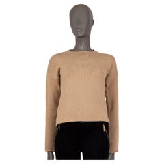 JIL SANDER beiger Baumwoll- CREWNECK-Pullover 36 S