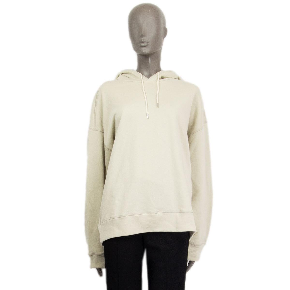 Beige JIL SANDER beige cotton HOODED Sweatshirt Sweater L For Sale