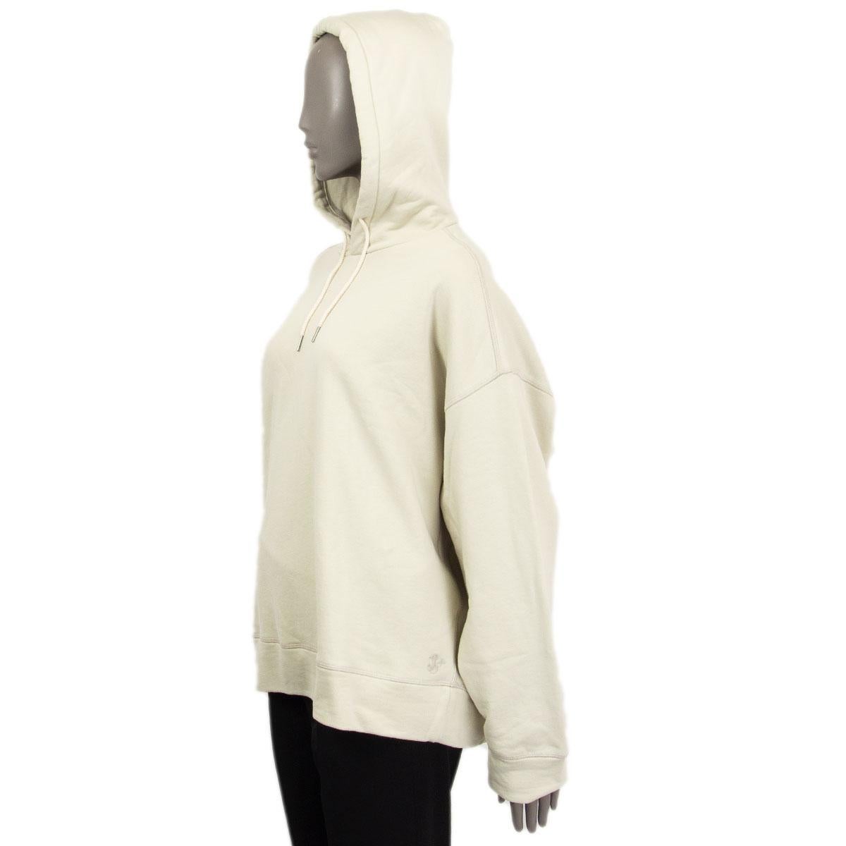 JIL SANDER Beige Baumwolle HOODED Sweatshirt Pullover L im Zustand „Hervorragend“ im Angebot in Zürich, CH