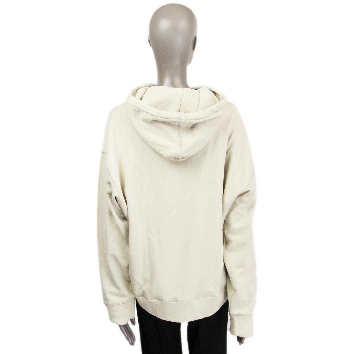 JIL SANDER beige cotton HOODED Sweatshirt Sweater L For Sale 1