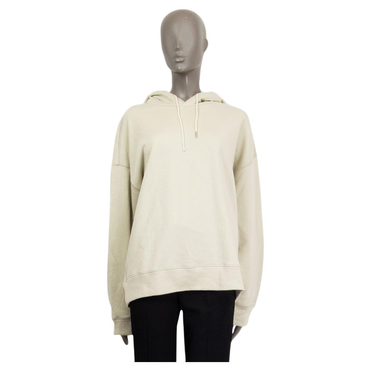 JIL SANDER beige cotton HOODED Sweatshirt Sweater L For Sale