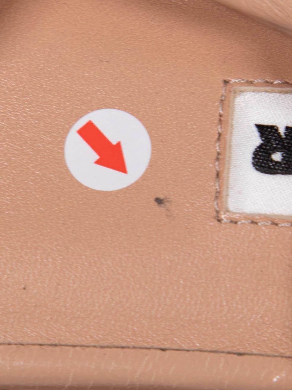 Jil Sander Beige Leder Crossover-Sandalen mit Riemen Größe IT 38,5 im Angebot 4