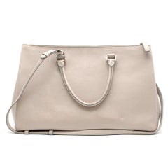 Jil Sander Beige Leather Tote Bag