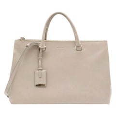 Used Jil Sander Beige Leather Tote Bag