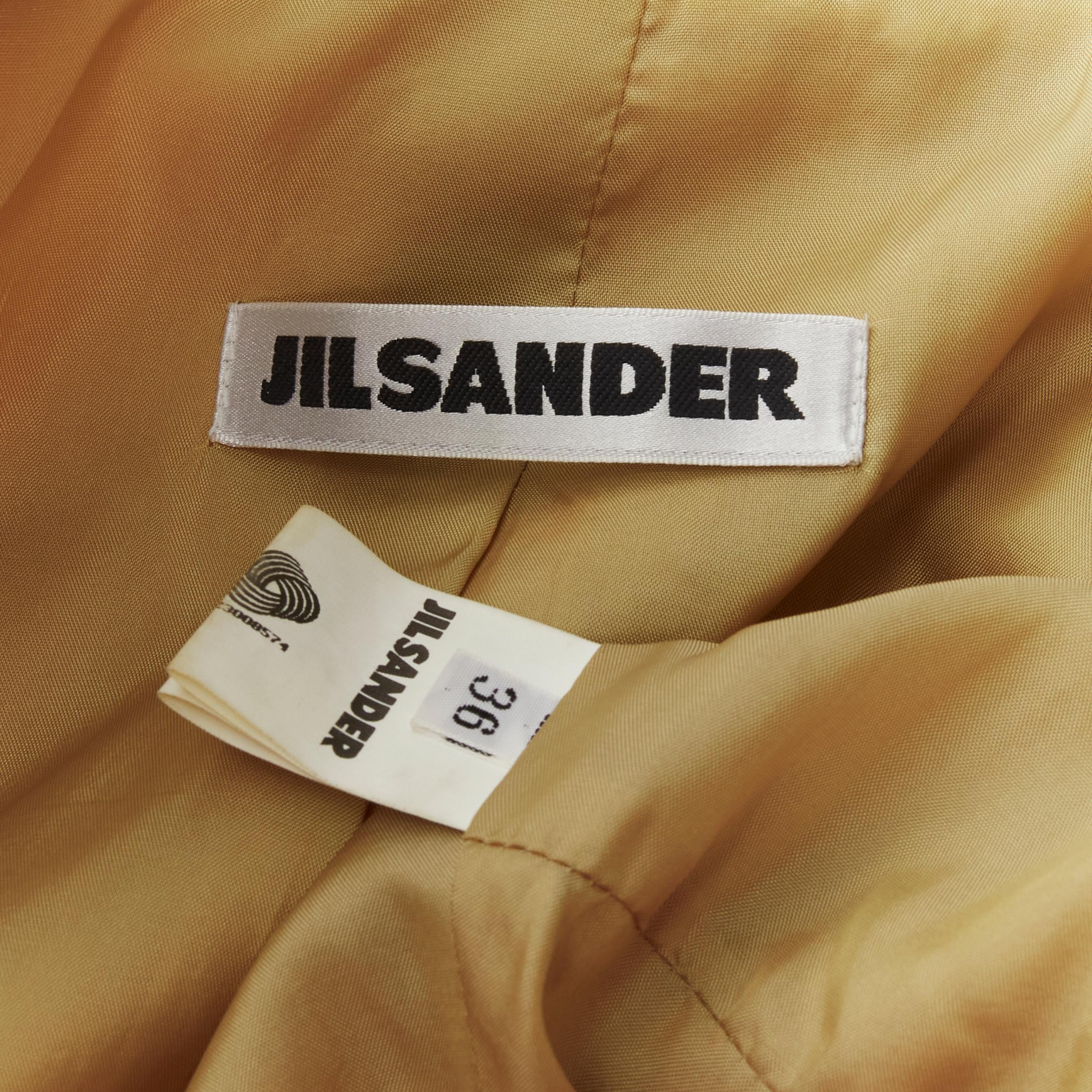 JIL SANDER beige pure wool crepe button contour dart jacket FR36 S 4