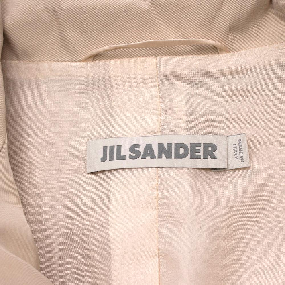 Women's Jil Sander Beige Single-Breasted Coat - Size US 2 For Sale