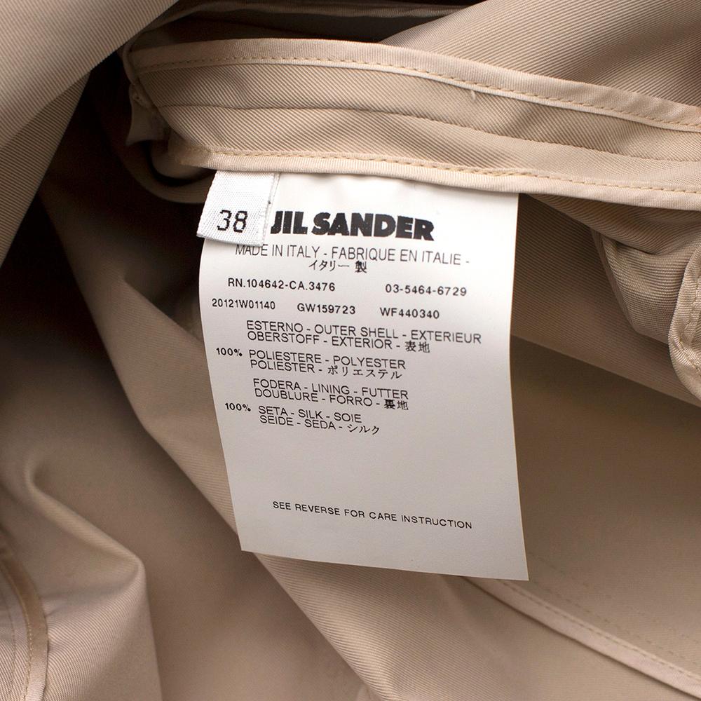 Jil Sander Beige Single-Breasted Coat - Size US 2 For Sale 3