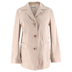 Jil Sander Beige Single-Breasted Coat - Size US 2