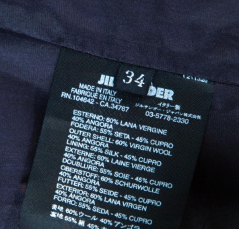 Jil Sander Beigefarbener Mantel aus Wolle und Angora mit Gürtel S im Angebot 2