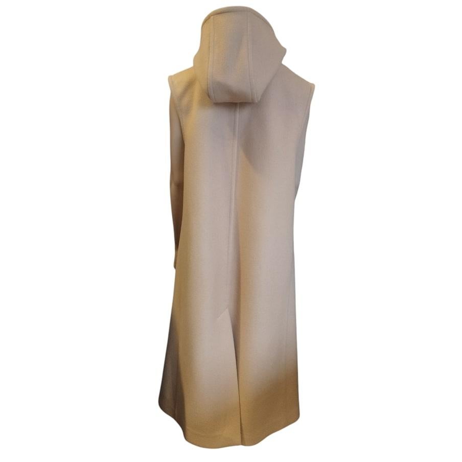 Jil Sander Beige Wool Sleeveless Coat S For Sale 6