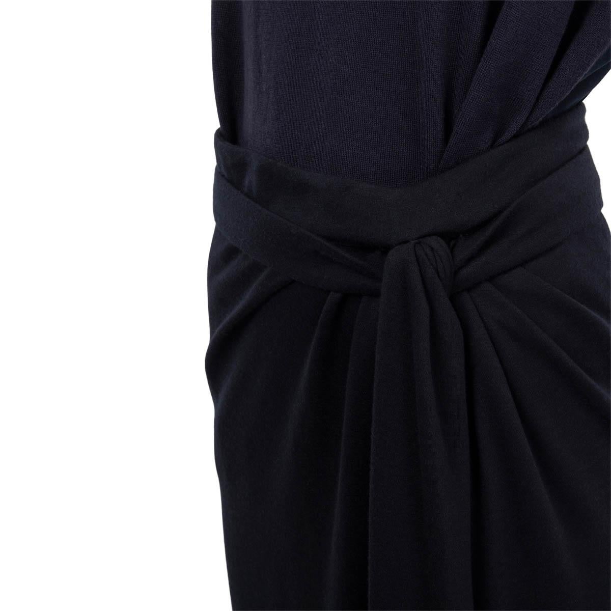 JIL SANDER black cashmere blend Maxi Skirt 36 S In Excellent Condition For Sale In Zürich, CH