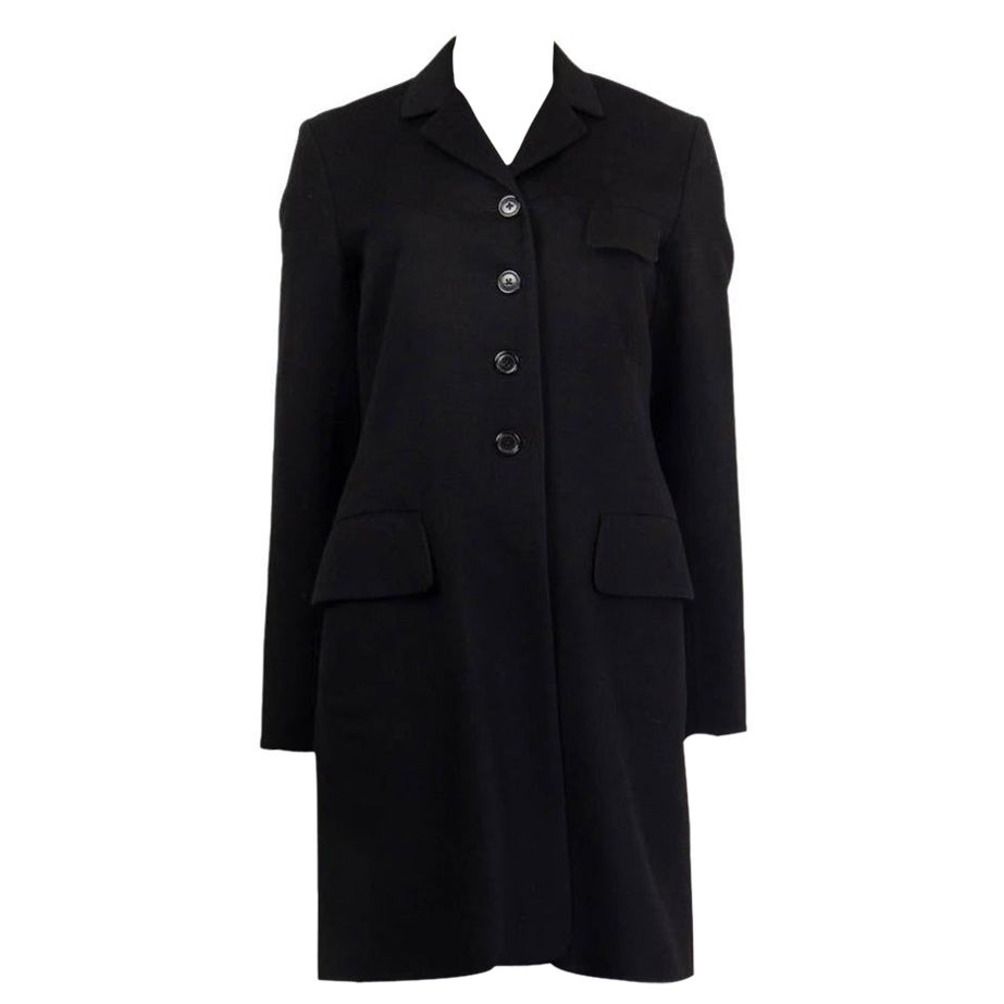 JIL SANDER giacca in cachemire nero CLASSIC Coat 36 S