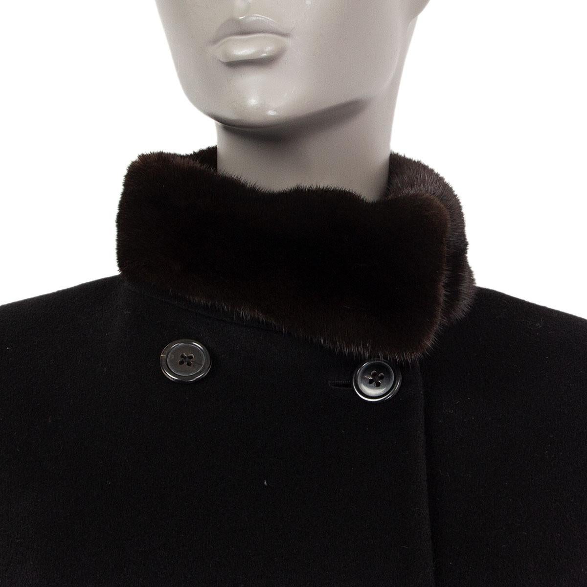 fur collar black coat