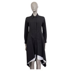 Jil Sander, camicia nera in cotone a maniche lunghe, abito 38 M