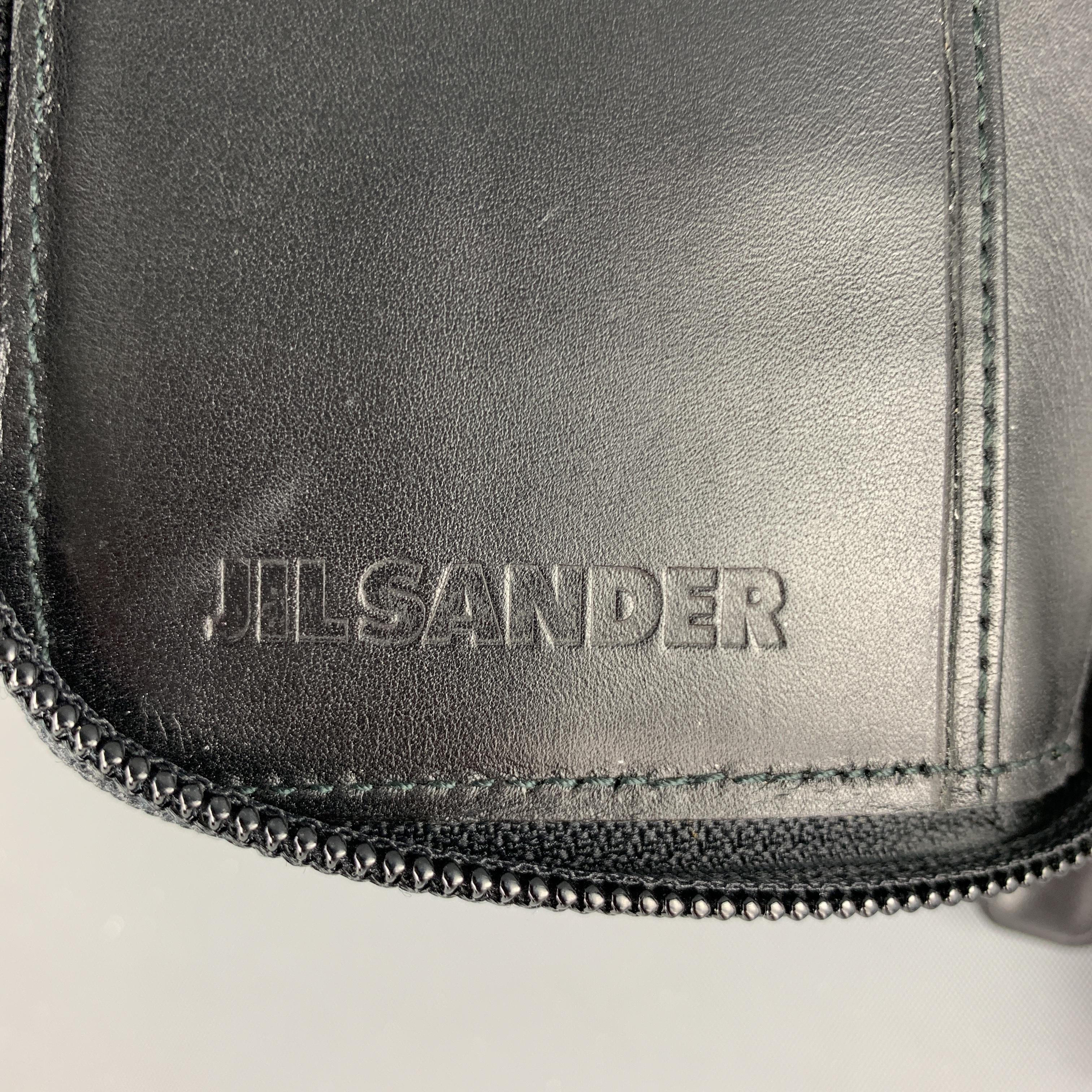 JIL SANDER Black Fabric Leather Wallet / Purse 3
