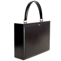 JIL SANDER black leather CASE MEDIUM Shoulder Bag