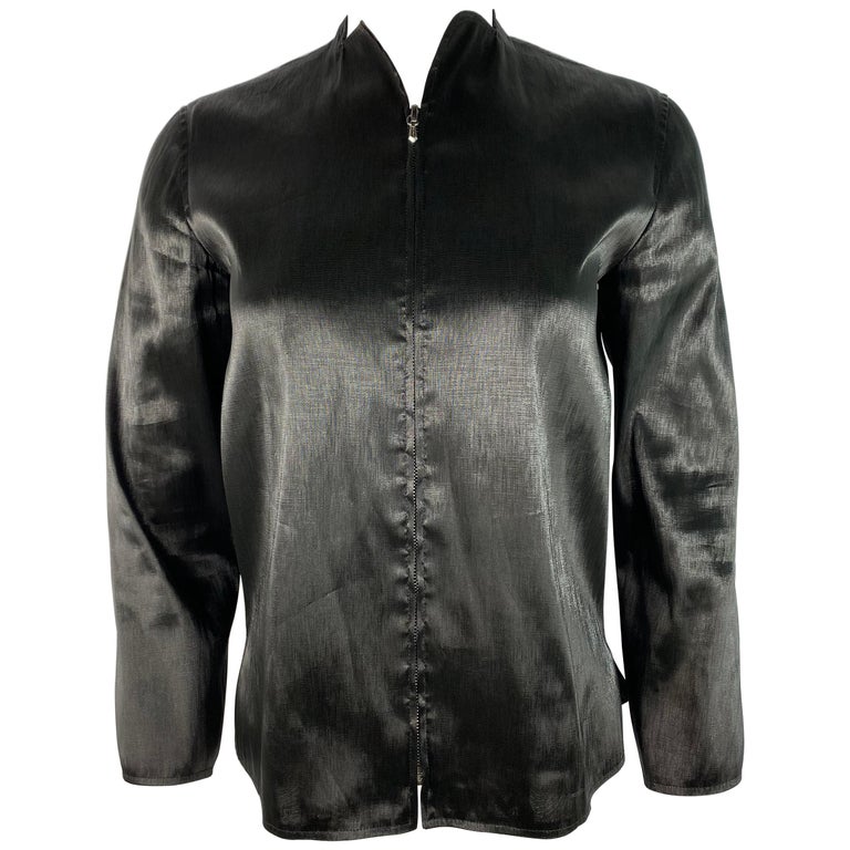Jil Sander Black Long Sleeves Top Jacket, Size 34 For Sale at 1stDibs