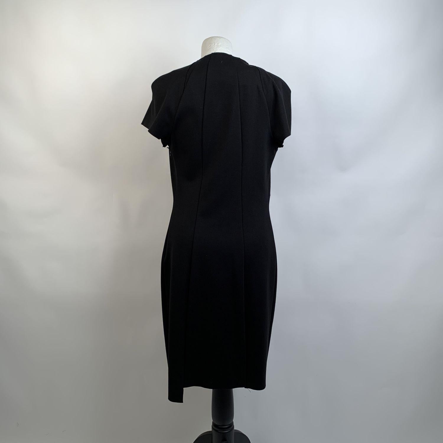 Jil Sander Black Sheath Short Sleeve Dress Size 40 In Excellent Condition In Rome, Rome