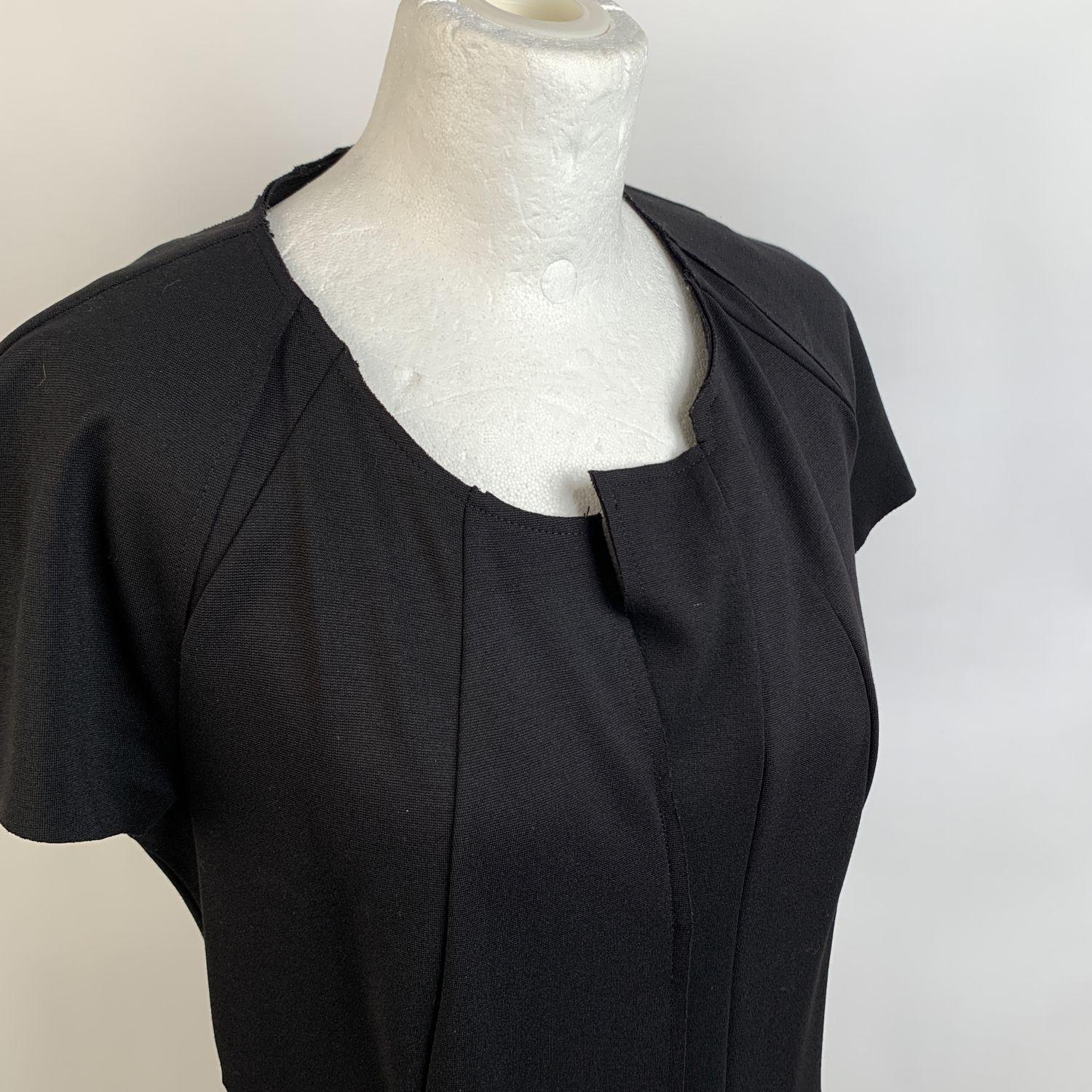 Jil Sander Black Sheath Short Sleeve Dress Size 40 1