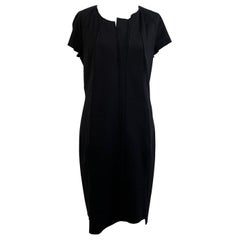 Jil Sander Black Sheath Short Sleeve Dress Size 40