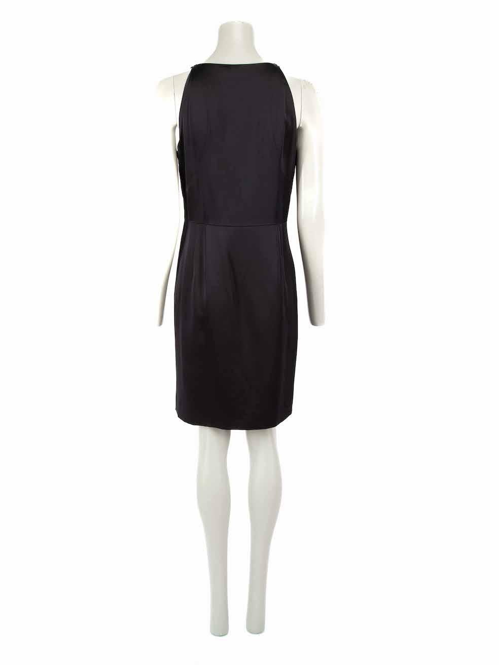 Jil Sander Black Shoulder Cut Out Mini Dress Size XXL In Good Condition For Sale In London, GB