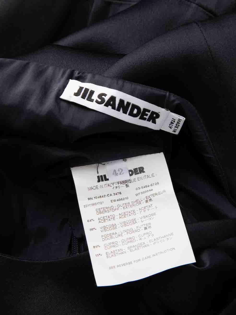 Jil Sander Black Shoulder Cut Out Mini Dress Size XXL For Sale 3