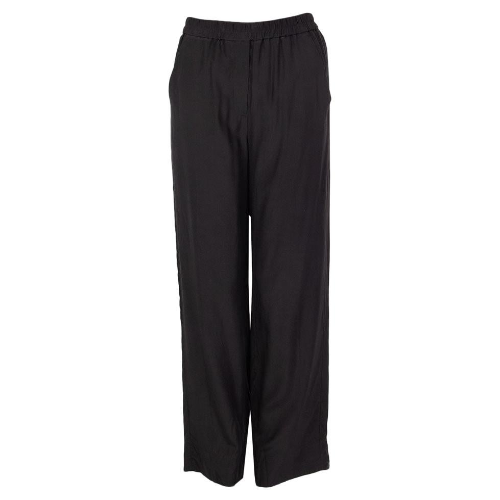 2010s Classic Jil Sander black wool trousers with decorative silver