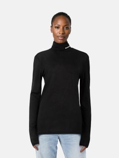 Jil Sander Black Turtleneck Long Sleeve Top Size M